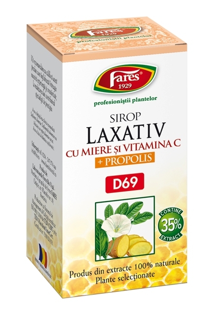Sirop laxativ miere C propolis 100ml - FARES