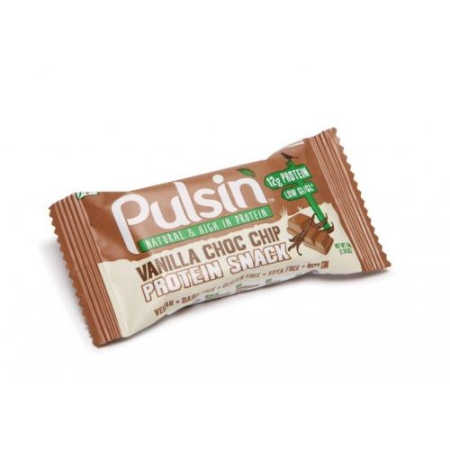 Baton proteic vanilie chipsuri ciocolata 50g - PULSIN