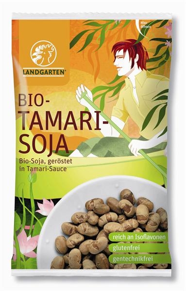 Soia boabe prajita in sos tamari 50g - LANDGARTEN