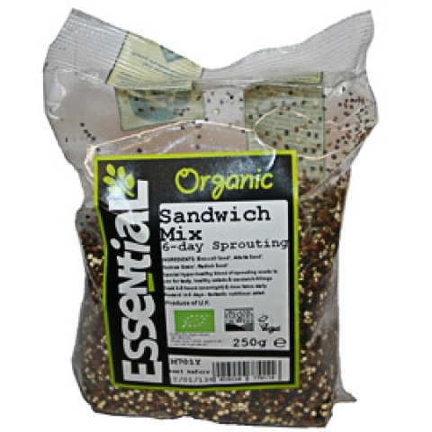 Seminte mix sandwich 6zile pt germinat eco 250g - ESSENTIAL ORGANIC