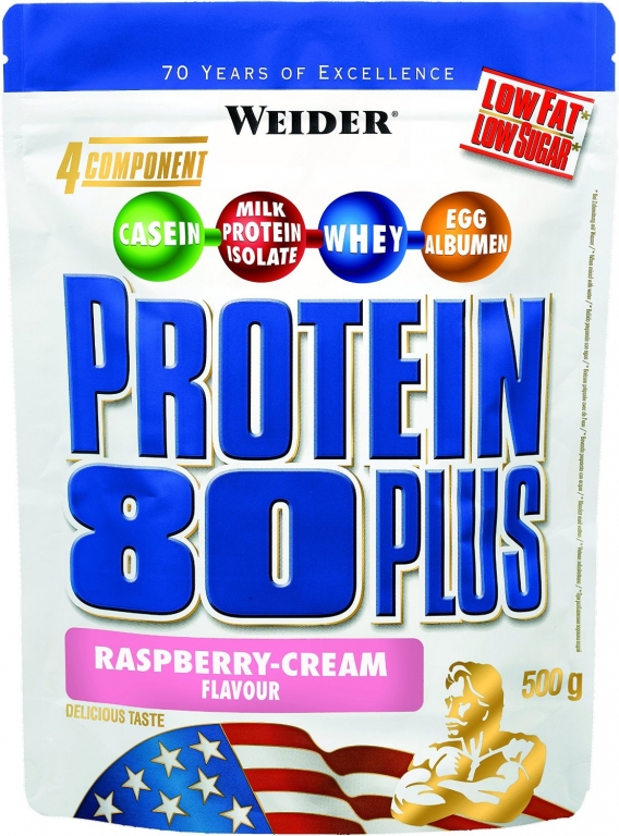 Pulbere proteica mix 4sort 80+ zmeura 500g - WEIDER