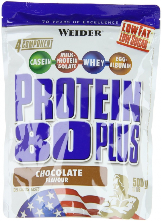 Pulbere proteica mix 4sort 80+ ciocolata 500g - WEIDER