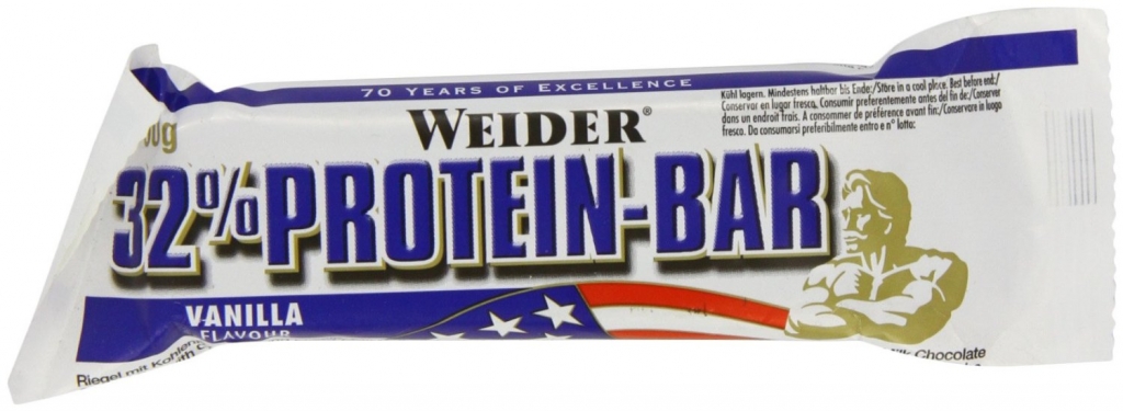 Baton proteic 32% ProteinBar vanilie 60g - WEIDER