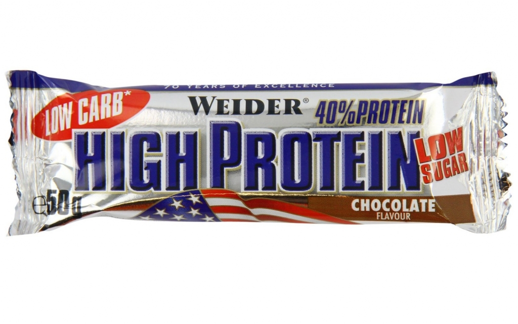 Baton proteic 40% HighProtein ciocolata 50g - WEIDER