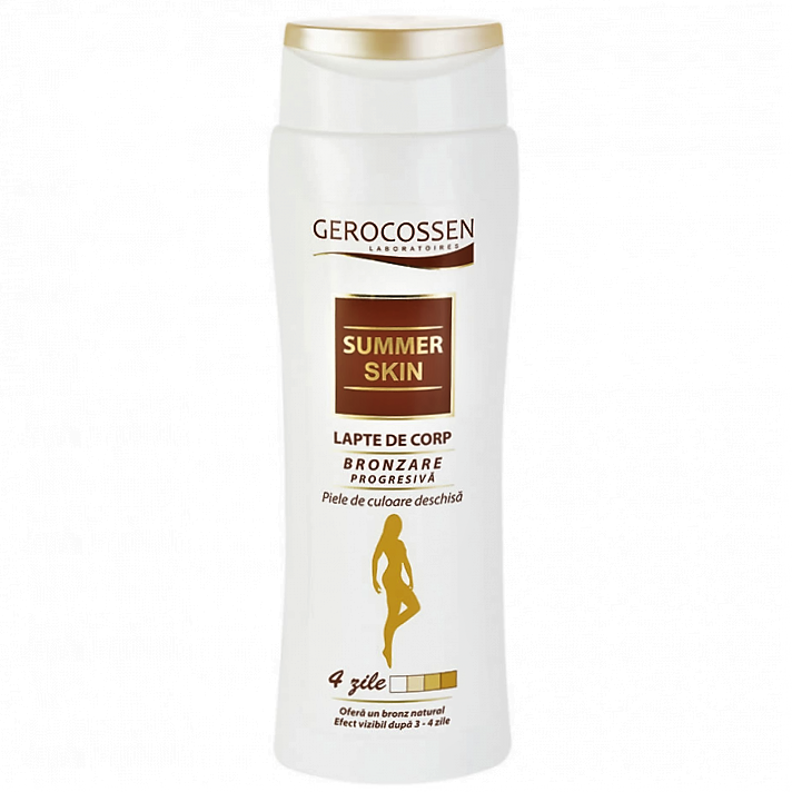 Lapte corp bronzare progresiva piele deschisa Summer Skin 400ml - GEROCOSSEN