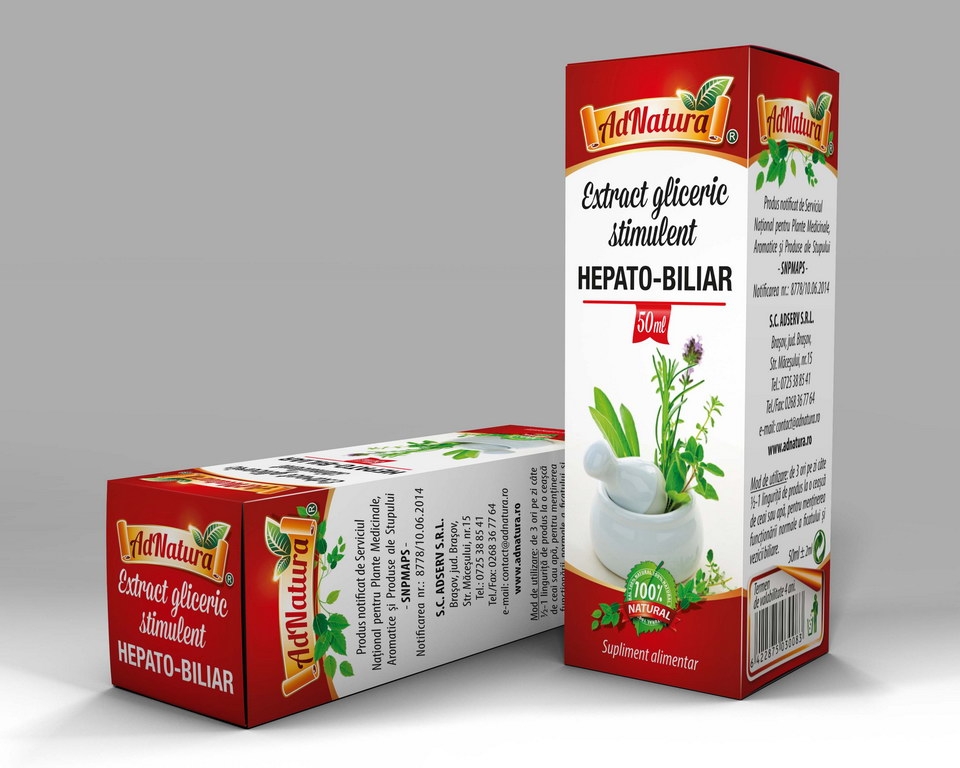 Extract hidrogliceric stimulent hepatobiliar 50ml - ADNATURA