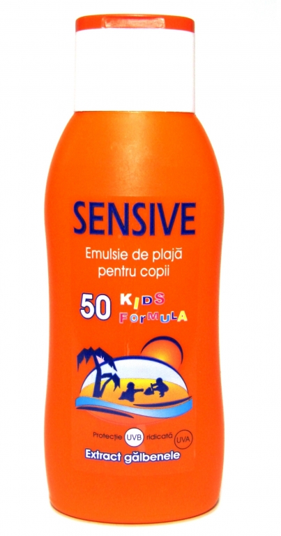 Emulsie plaja copii spf50 galbenele 250ml - SENSIVE