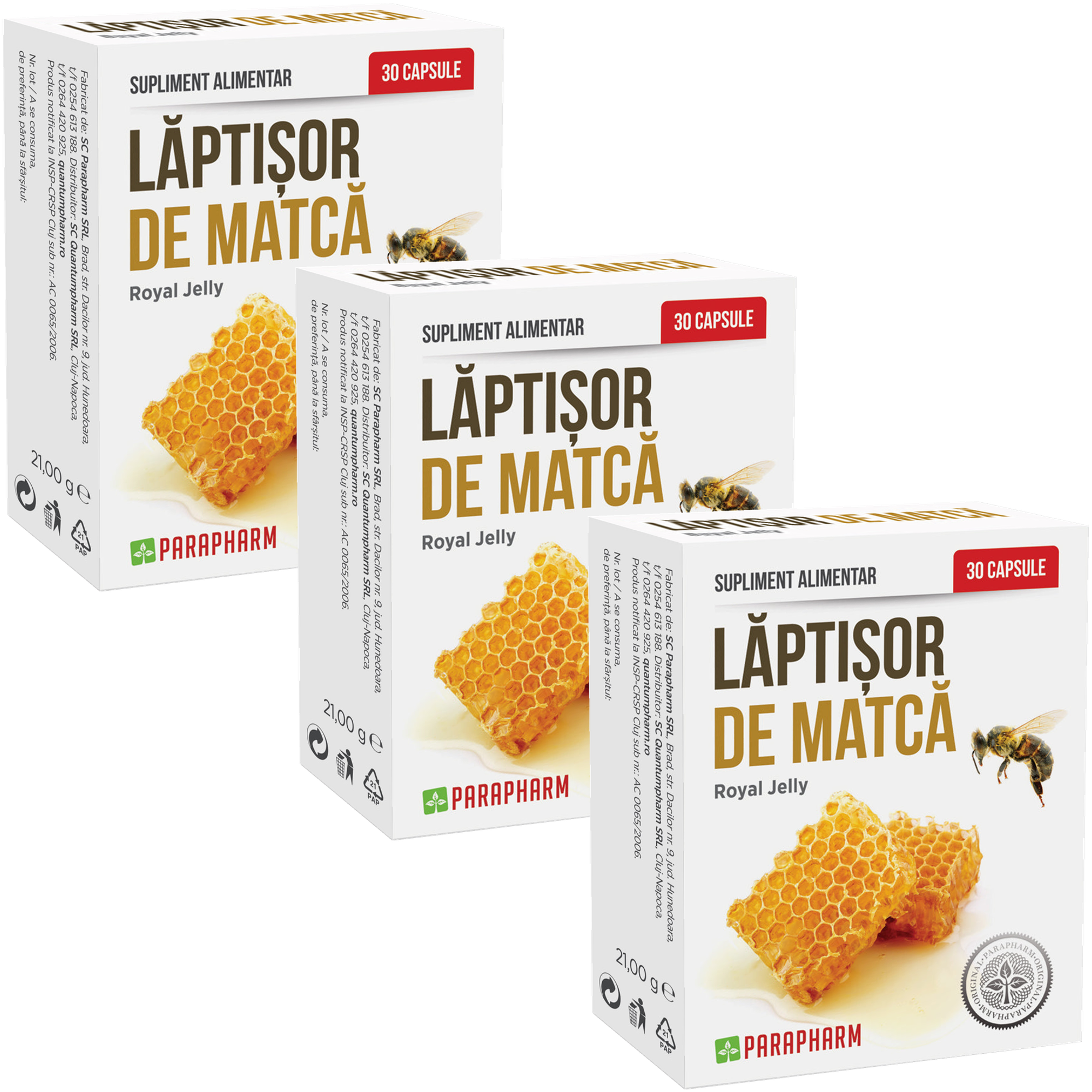 Pachet Laptisor matca 3x30cps - PARAPHARM