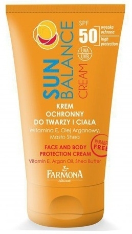 Crema fata corp protectie solara spf50 Sun Balance 50ml - FARMONA