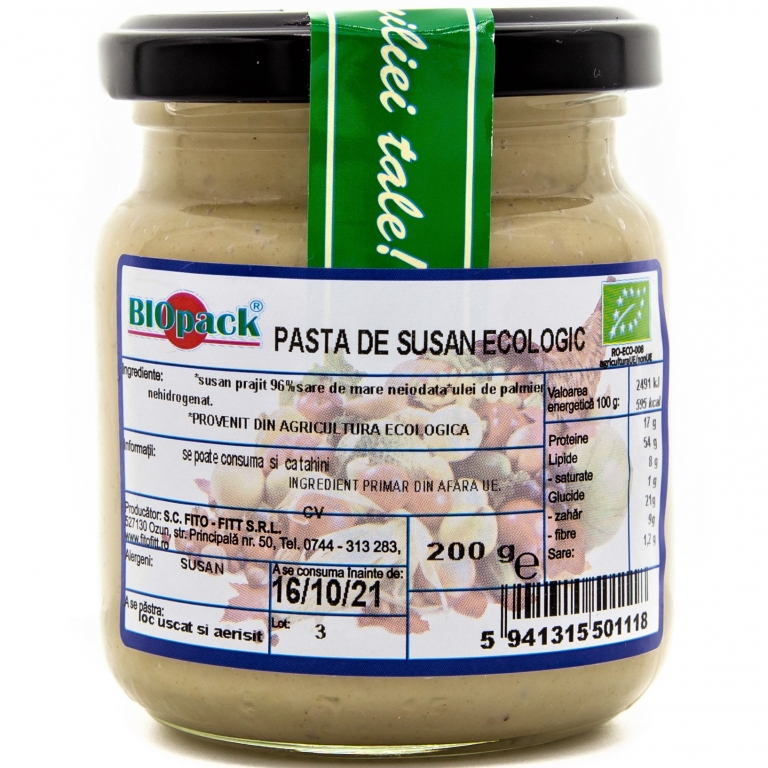 Pasta susan decojit Tahini eco 200g - BIOPACK