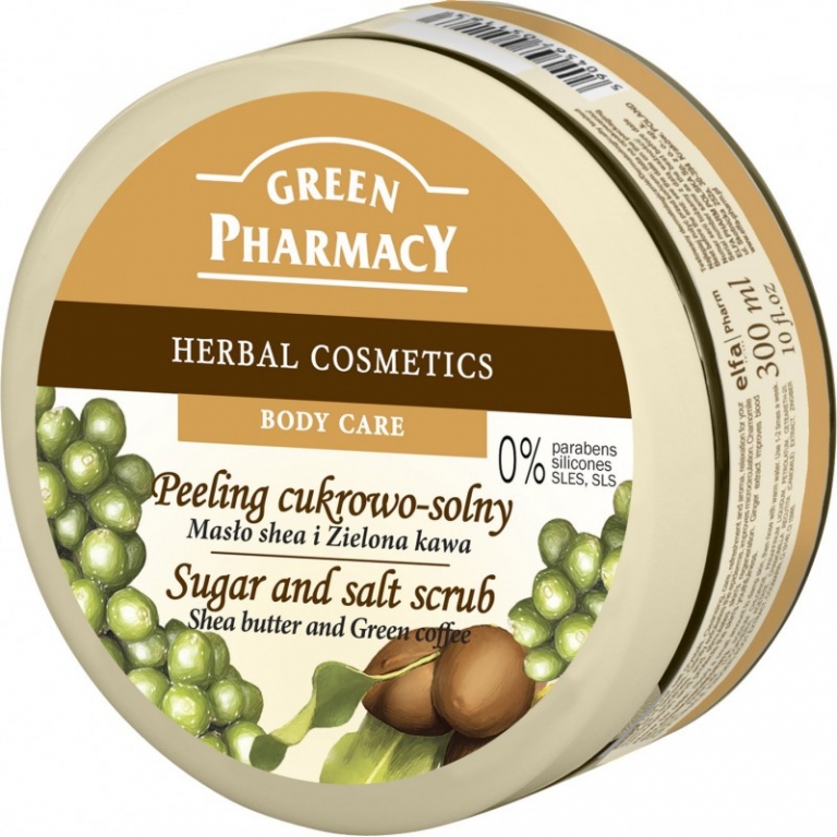 Exfoliant corp unt shea cafea verde 300ml - GREEN PHARMACY