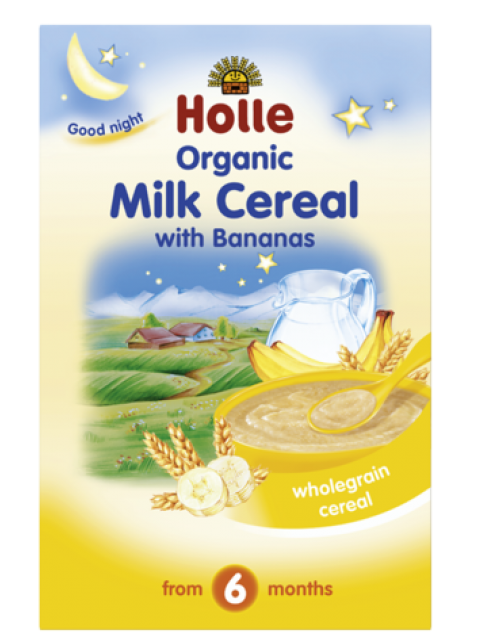 Porridge lapte cereale banane bebe +6luni eco 250g - HOLLE