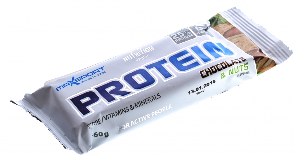 Baton proteic ciocolata alune 60g - MAXSPORT
