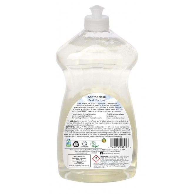 Detergent lichid vase biberoane fara miros {m} 750ml - EARTH FRIENDLY