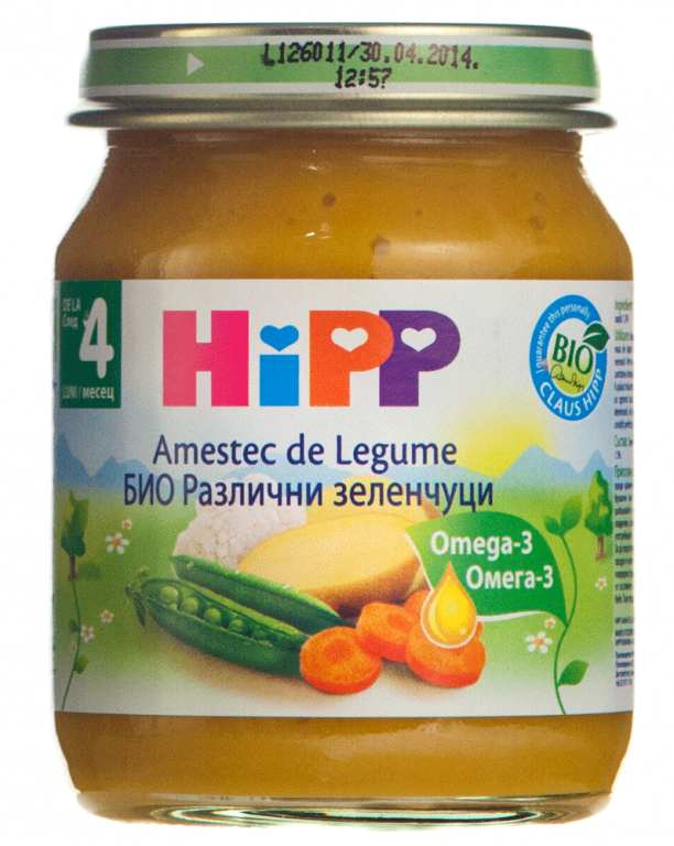 Piure amestec legume bebe +4luni 125g - HIPP ORGANIC