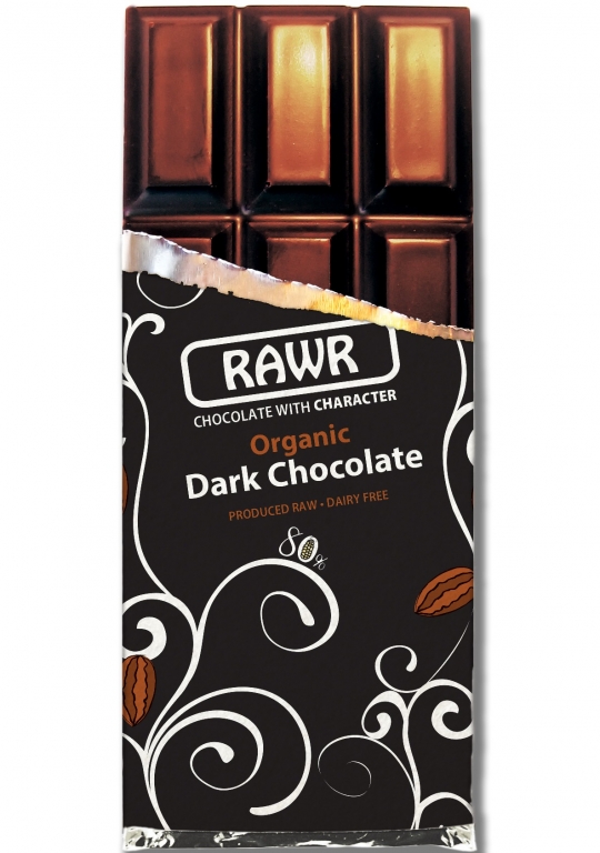 Ciocolata neagra 80%cacao clasica raw eco 60g - RAWR