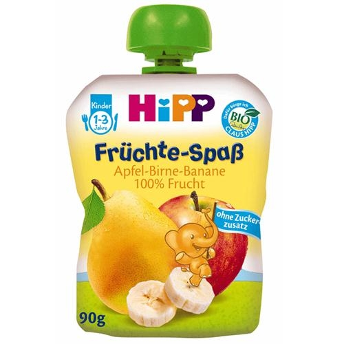 Piure mere pere banane bebe +1an 90g - HIPP ORGANIC