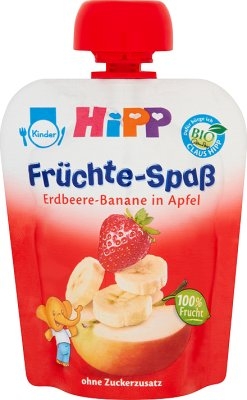 Piure mere banane capsuni bebe +1an Hippis 100g - HIPP ORGANIC