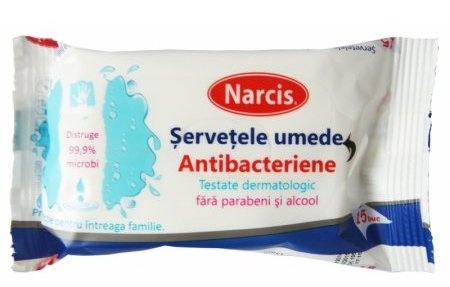 Servetele umede antibacteriene 15b - NARCIS