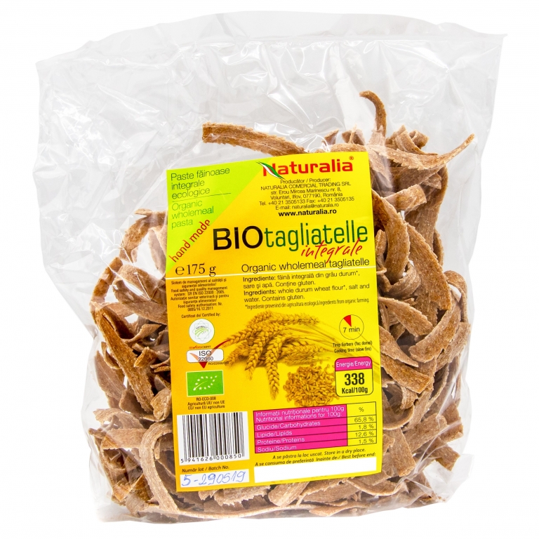 Paste tagliatelle grau integral eco 175g - NATURALIA