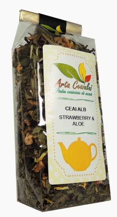 Ceai alb capsuni aloe 50g - MOUNT HIMALAYA TEA