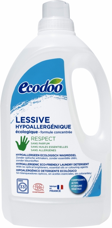 Detergent lichid rufe hipoalergenic {a/m} 1,5L - ECODOO