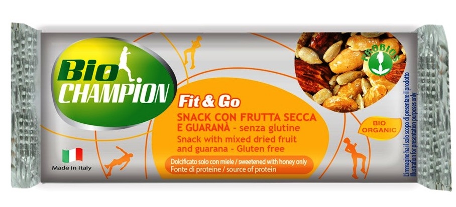 Baton energizant fructe uscate guarana Fit&Go eco 30g - PROBIOS