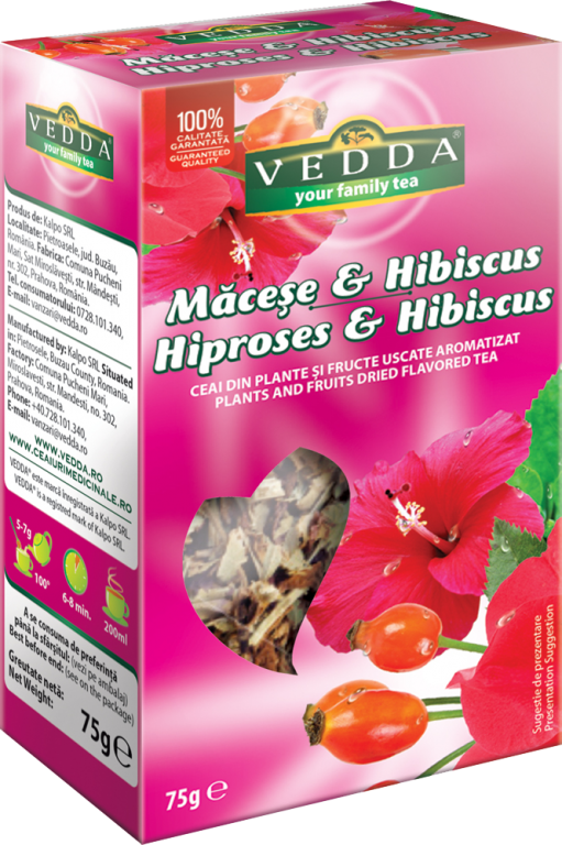 Ceai macese hibiscus 75g - VEDDA