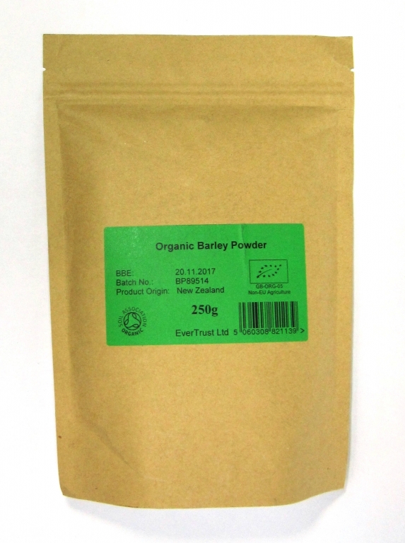 Pulbere iarba orz verde raw organic 250g - EVERTRUST