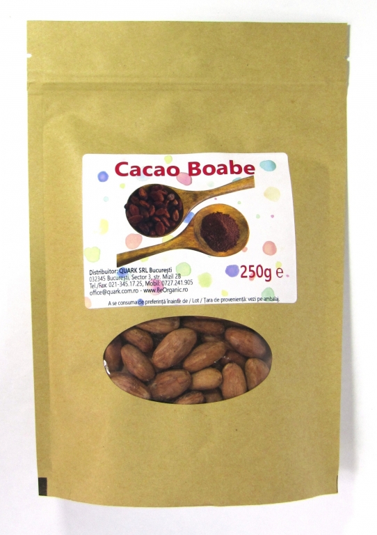 Cacao boabe raw organic 250g - EVERTRUST