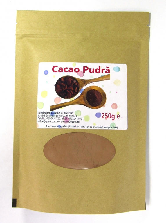 Cacao pulbere raw organica eco 250g - EVERTRUST