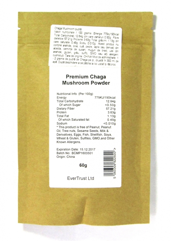 Pulbere chaga 60g - EVERTRUST
