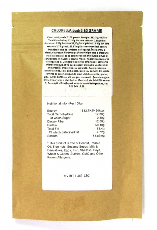 Pulbere chlorella 60g - EVERTRUST