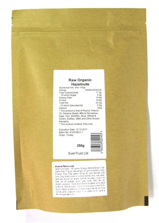 Alune padure crude intregi 250g - EVERTRUST