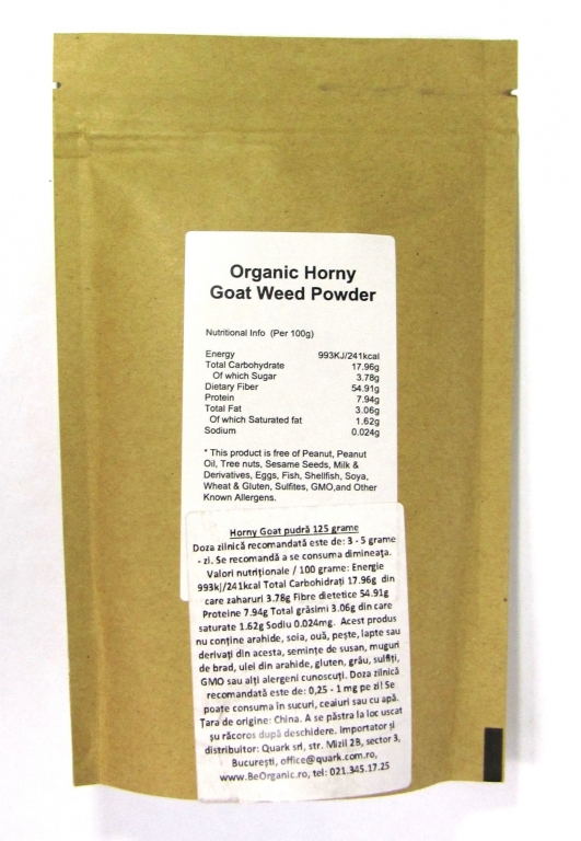 Pulbere horny goat weed raw 125g - EVERTRUST