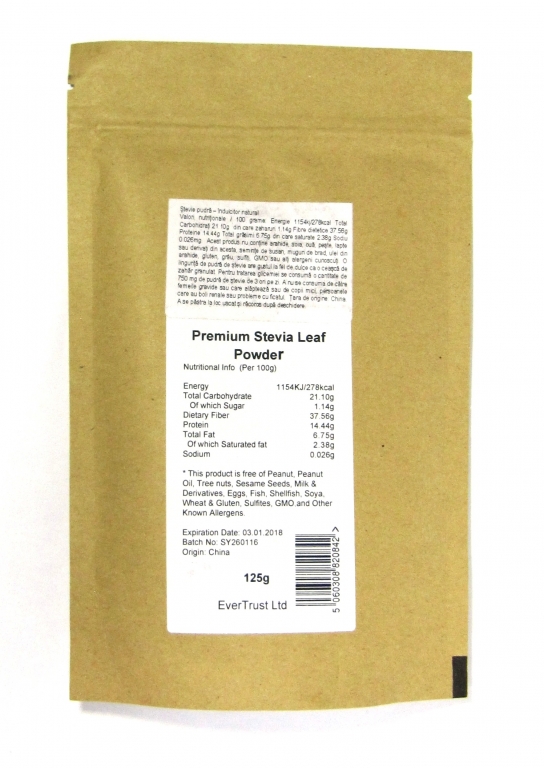 Stevie indulcitor pulbere 125g - EVERTRUST