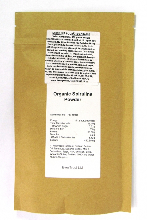 Pulbere spirulina 125g - EVERTRUST