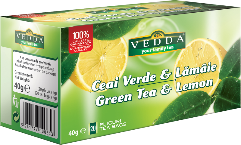 Ceai verde lamaie 20dz - VEDDA