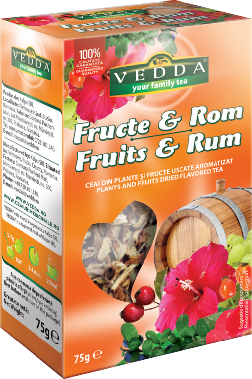 Ceai fructe padure rom 75g - VEDDA