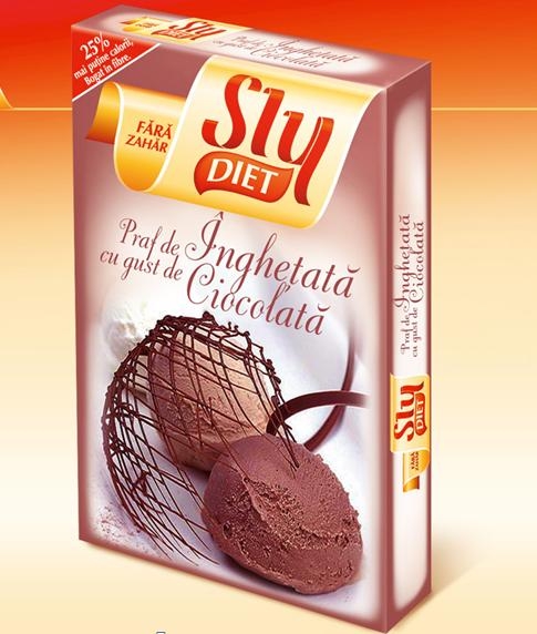 Praf inghetata ciocolata dietetica 2x23g - SLY NUTRITIA