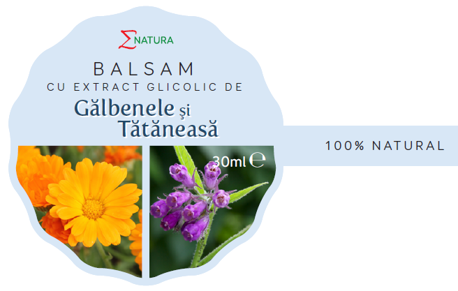 Balsam extract glicolic galbenele tataneasa 30ml - ENATURA