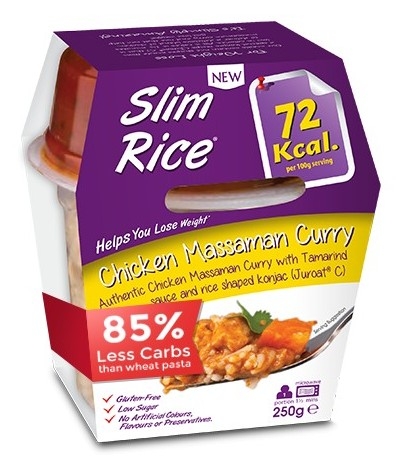 Meniu orez konjac pui Massaman Curry 250g - SLIM PASTA
