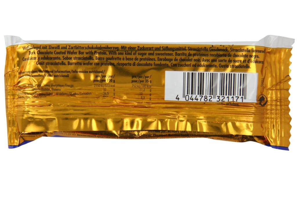 Baton proteic 32% WheyWafer stracciatella 35g - WEIDER