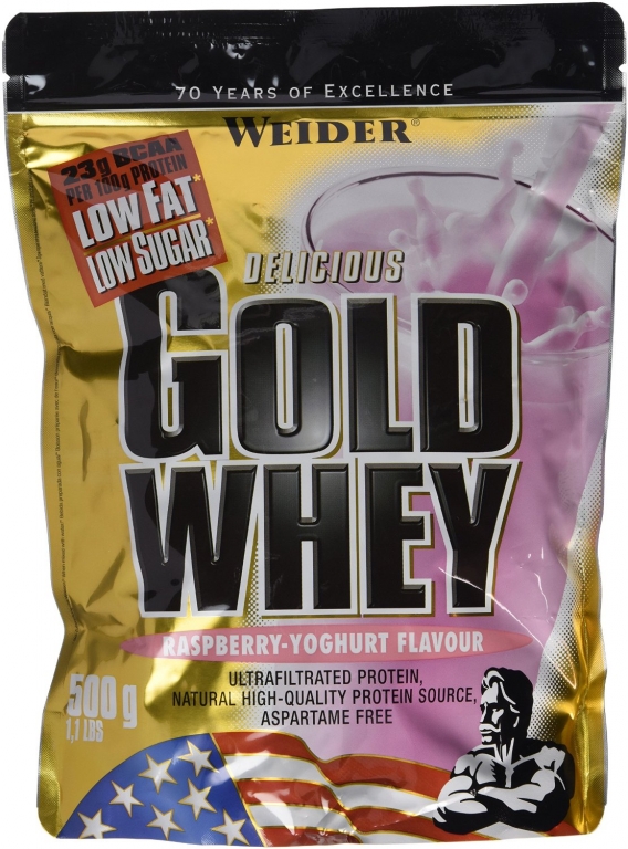 Pulbere proteica zer concentrat Gold zmeura iaurt 500g - WEIDER