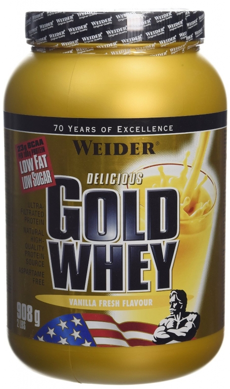 Pulbere proteica zer concentrat Gold vanilie 908g - WEIDER