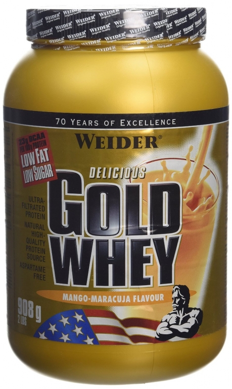 Pulbere proteica zer concentrat Gold mango maracuja 908g - WEIDER