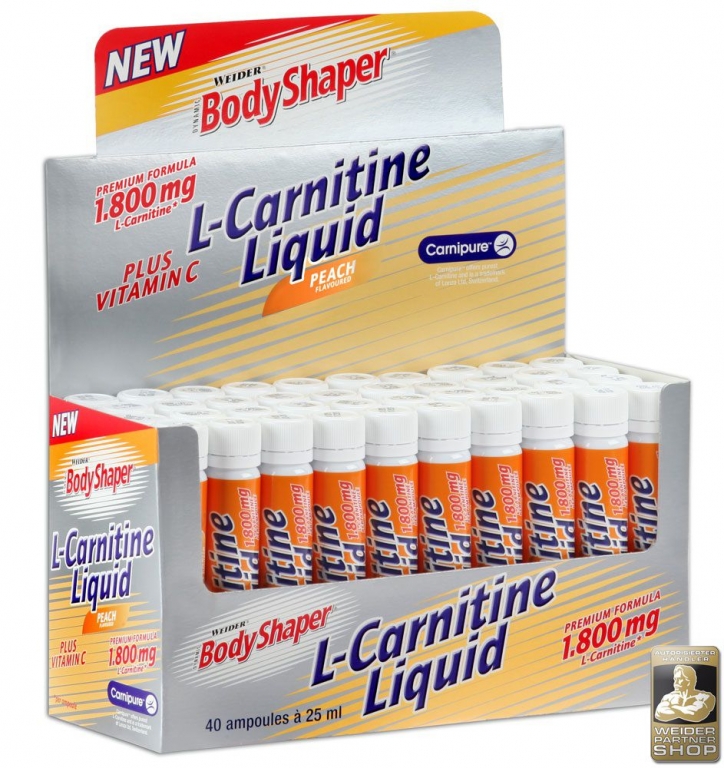 Shot L carnitina 1800mg piersica 40x25ml - BODY SHAPER