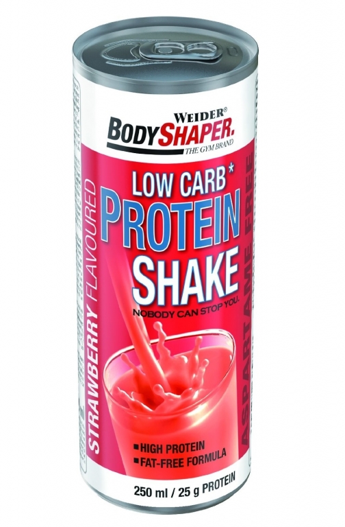 Shake proteic Low Carb capsuni 250ml - BODY SHAPER