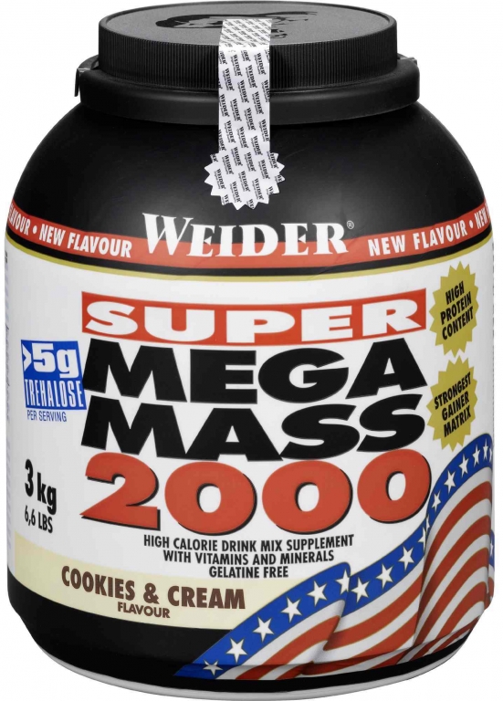 Super mega mass 2000 cookies cream 3kg - WEIDER