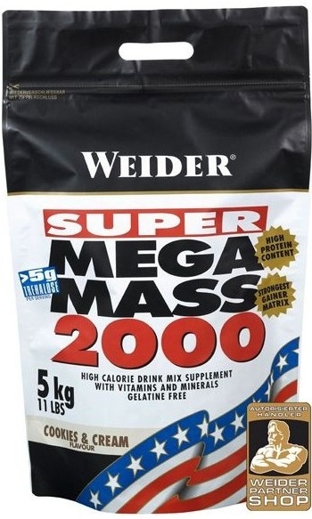 Super mega mass 2000 cookies cream 5kg - WEIDER